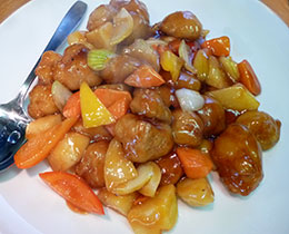 畑のお肉（酢豚風・大豆たんぱくブロック）