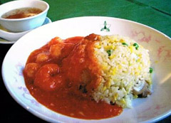 エビチリあんかけチャーハン