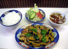 なすみそ炒め定食